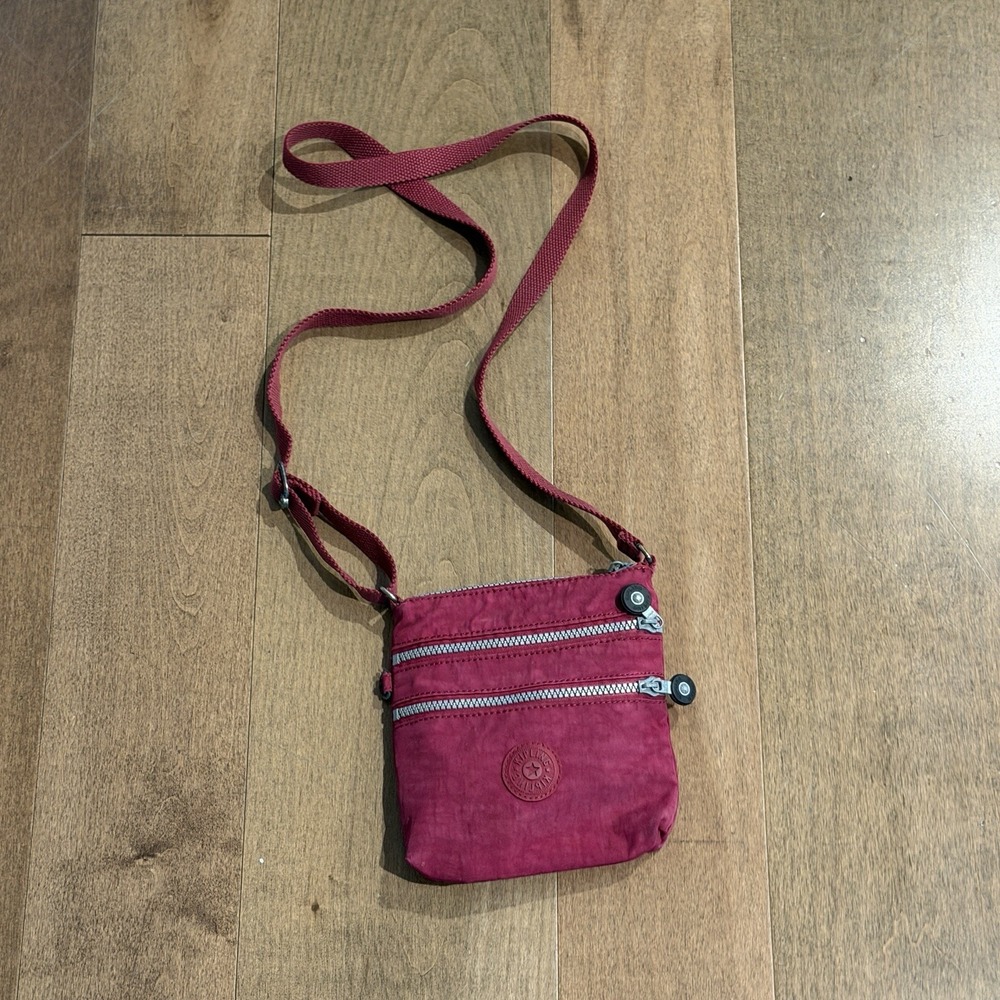 Kipling Pink Keiko Small Nylon Crossbody Shoulder Bag Travel Purse